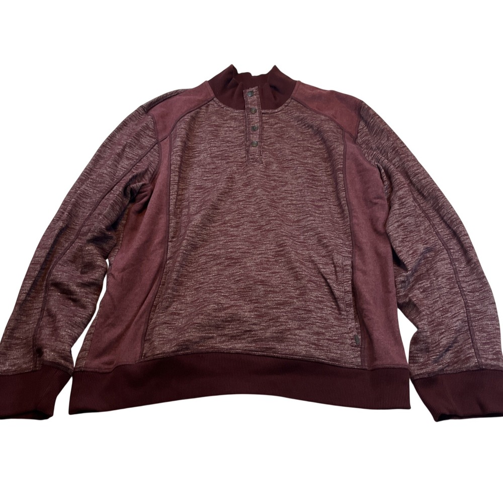Calvin Klein‎ Mens Long Sleeve Sweater 1/4 Button Up Size XL Casual Outdoors